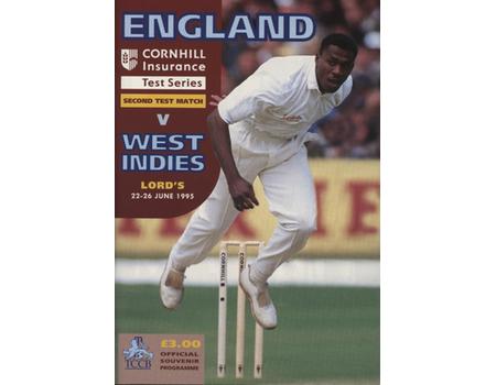 ENGLAND V WEST INDIES 1995 2ND TEST (LORD