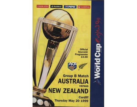 AUSTRALIA V NEW ZEALAND 1999 (WORLD CUP) CRICKET PROGRAMME