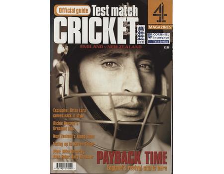 ENGLAND V NEW ZEALAND 1999 TEST SERIES OFFICIAL GUIDE