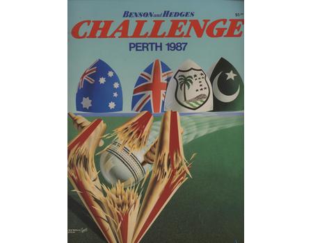 BENSON AND HEDGES CHALLENGE PERTH 1987 CRICKET PROGRAMME - AUSTRALIA, ENGLAND, PAKISTAN, WEST INDIES