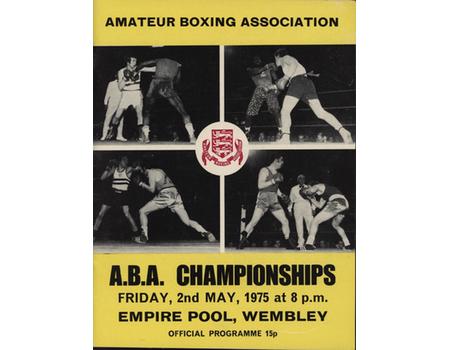 A.B.A. CHAMPIONSHIPS 1975 BOXING PROGRAMME