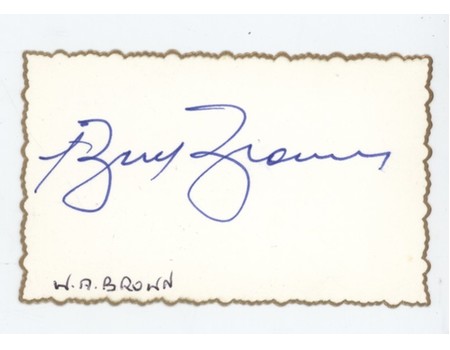 BILL BROWN (AUSTRALIA) CRICKET AUTOGRAPH