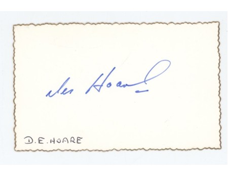 DES HOARE (AUSTRALIA) CRICKET AUTOGRAPH