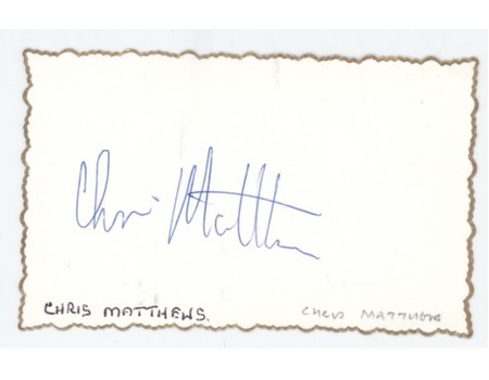 CHRIS MATTHEWS (AUSTRALIA) CRICKET AUTOGRAPH