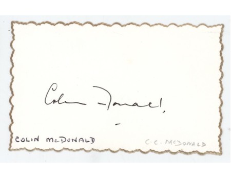 COLIN MCDONALD (AUSTRALIA) CRICKET AUTOGRAPH