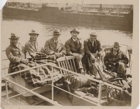 AUSTRALIAN CRICKETERS 1926 (CROSSING THE CHANNEL) CRICKET PHOTOGRAPH