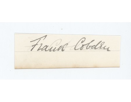 FRANK COBDEN (CAMBRIDGE UNIVERSITY) CRICKET AUTOGRAPH - FAMOUS VARSITY HAT-TRICK IN 1870