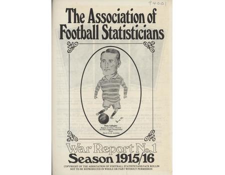 THE ASSOCIATION OF FOOTBALL STATISTICIANS WAR REPORT - WORLD WARS I AND II (FULL RUN OF 13 ISSUES)