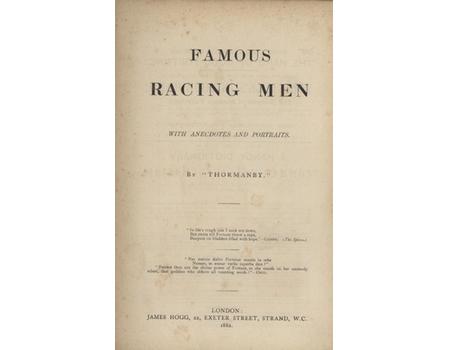 FAMOUS RACING MEN AND TALES OF THE TURF