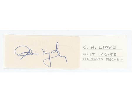 CLIVE LLOYD (WEST INDIES & LANCASHIRE) CRICKET AUTOGRAPH