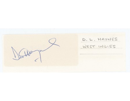 DESMOND HAYNES (WEST INDIES) CRICKET AUTOGRAPH