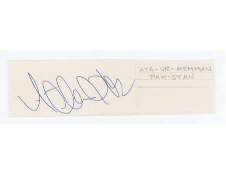 ATA-UR-REHMAN (PAKISTAN) CRICKET AUTOGRAPH