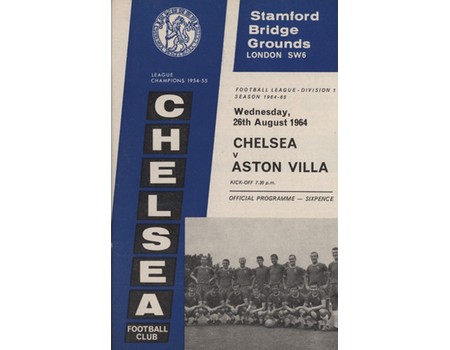 CHELSEA 1964-65 BOUND SET OF HOME FOOTBALL PROGRAMMES