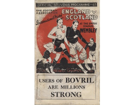 ENGLAND V SCOTLAND 1934 FOOTBALL PROGRAMME