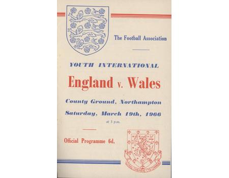 ENGLAND V WALES (YOUTH INTERNATIONAL) 1965-66 FOOTBALL PROGRAMME