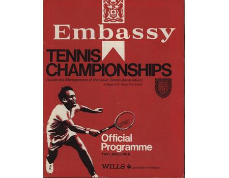 EMBASSY TENNIS CHAMPIONSHIPS 1970 (WEMBLEY EMPIRE POOL) OFFICIAL PROGRAMME