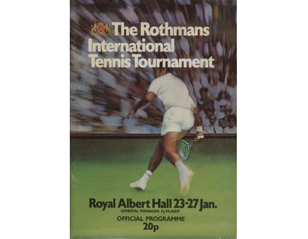 ROTHMANS INTERNATIONAL TENNIS TOURNAMENT 1973 (ROYAL ALBERT HALL) OFFICIAL PROGRAMME