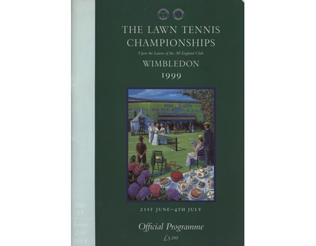 WIMBLEDON CHAMPIONSHIPS 1999 TENNIS PROGRAMME