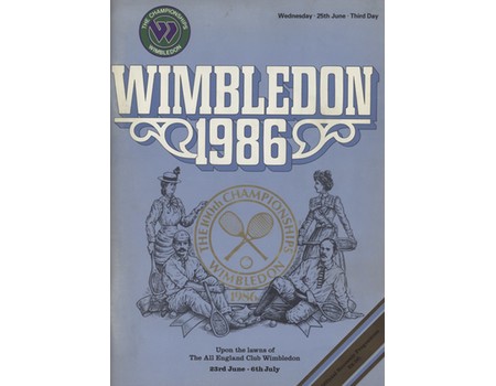 WIMBLEDON CHAMPIONSHIPS 1986 TENNIS PROGRAMME