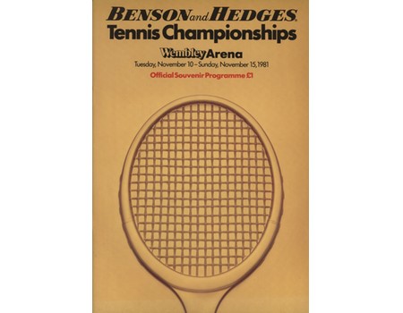 BENSON & HEDGES TENNIS CHAMPIONSHIPS 1981 (WEMBLEY ARENA) OFFICIAL PROGRAMME