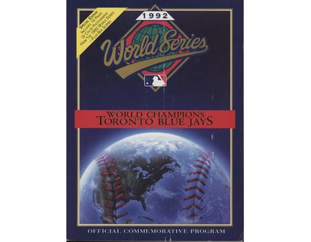 1992 BASEBALL WORLD SERIES OFFICIAL COMMEMORATIVE PROGRAMME