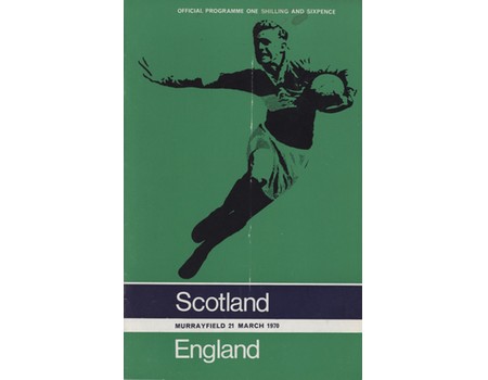 SCOTLAND V ENGLAND 1970 RUGBY PROGRAMME