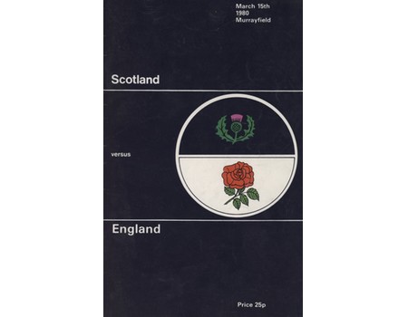 SCOTLAND V ENGLAND 1980 RUGBY PROGRAMME (ENGLAND GRAND SLAM MATCH)