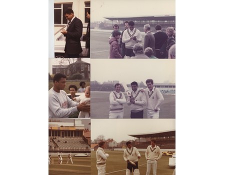 MUHAMMAD ALI AT EDGBASTON CRICKET GROUND 1984 SNAPSHOTS (X10)