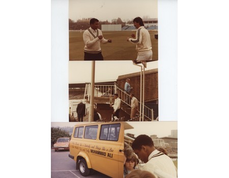 MUHAMMAD ALI AT EDGBASTON CRICKET GROUND 1984 SNAPSHOTS (X10)