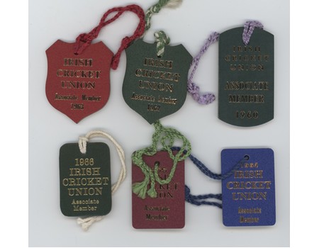 A COLLECTION OF IRISH CRICKET UNION TAGS 1960-66