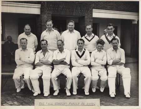 THE "ALL EDRICH" FAMILY XI 1959 CRICKET PHOTOGRAPH