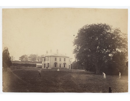 CRICKET AT PANGBOURNE 1850S PHOTOGRAPH