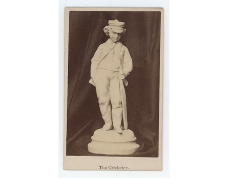 "THE CRICKETER" STATUE CABINET PHOTOGRAPH