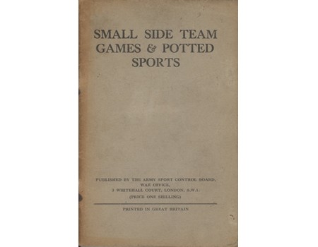 SMALL SIDE TEAM GAMES AND POTTED SPORTS