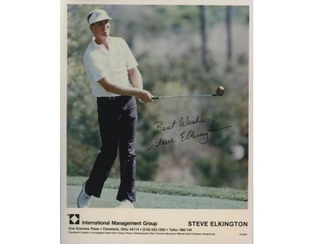 STEVE ELKINGTON SIGNED GOLF PHOTOGRAPH