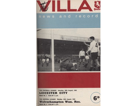 ASTON VILLA 1965-66 BOUND SET OF HOME FOOTBALL PROGRAMMES