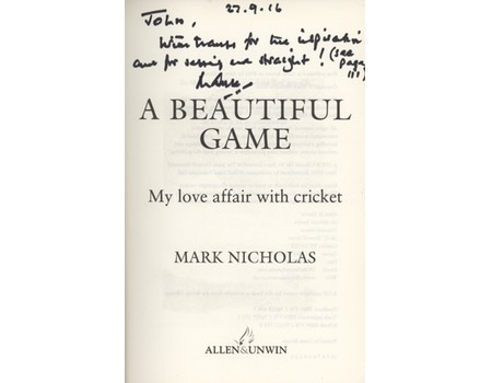 A BEAUTIFUL GAME - MY LOVE AFFAIR WITH CRICKET (JOHN WOODCOCK