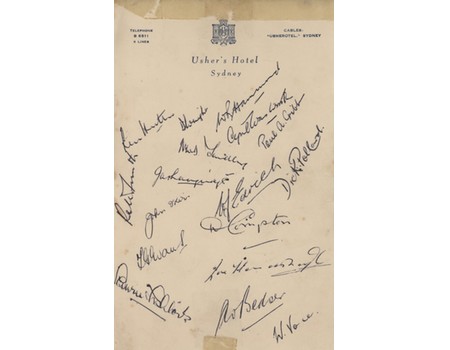 ENGLAND 1946-47 CRICKET AUTOGRAPHS