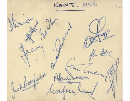 KENT 1956 CRICKET AUTOGRAPHS