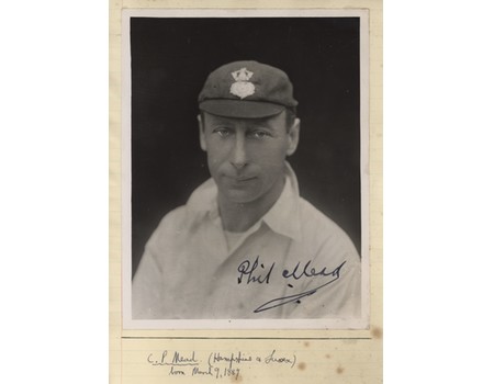 PHIL MEAD (HAMPSHIRE & ENGLAND) SIGNED CRICKET PHOTOGRAPH