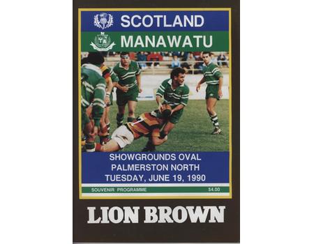 MANAWATU V SCOTLAND 1990 RUGBY PROGRAMME