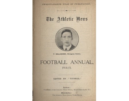 ATHLETIC NEWS FOOTBALL ANNUAL 1914-15