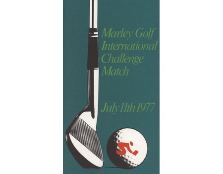 BALLESTEROS/MILLER V BARNES/JACKLIN 1977 (MARLEY INTERNATIONAL CHALLENGE) SIGNED GOLF PROGRAMME