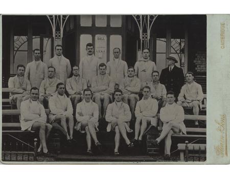 CAMBRIDGE UNIVERSITY ATHLETICS CLUB C.1921 CABINET CARD - FEATURING HAROLD ABRAHAMS