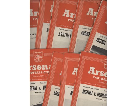 ARSENAL 1953-54 FOOTBALL PROGRAMMES (26 HOME GAMES)