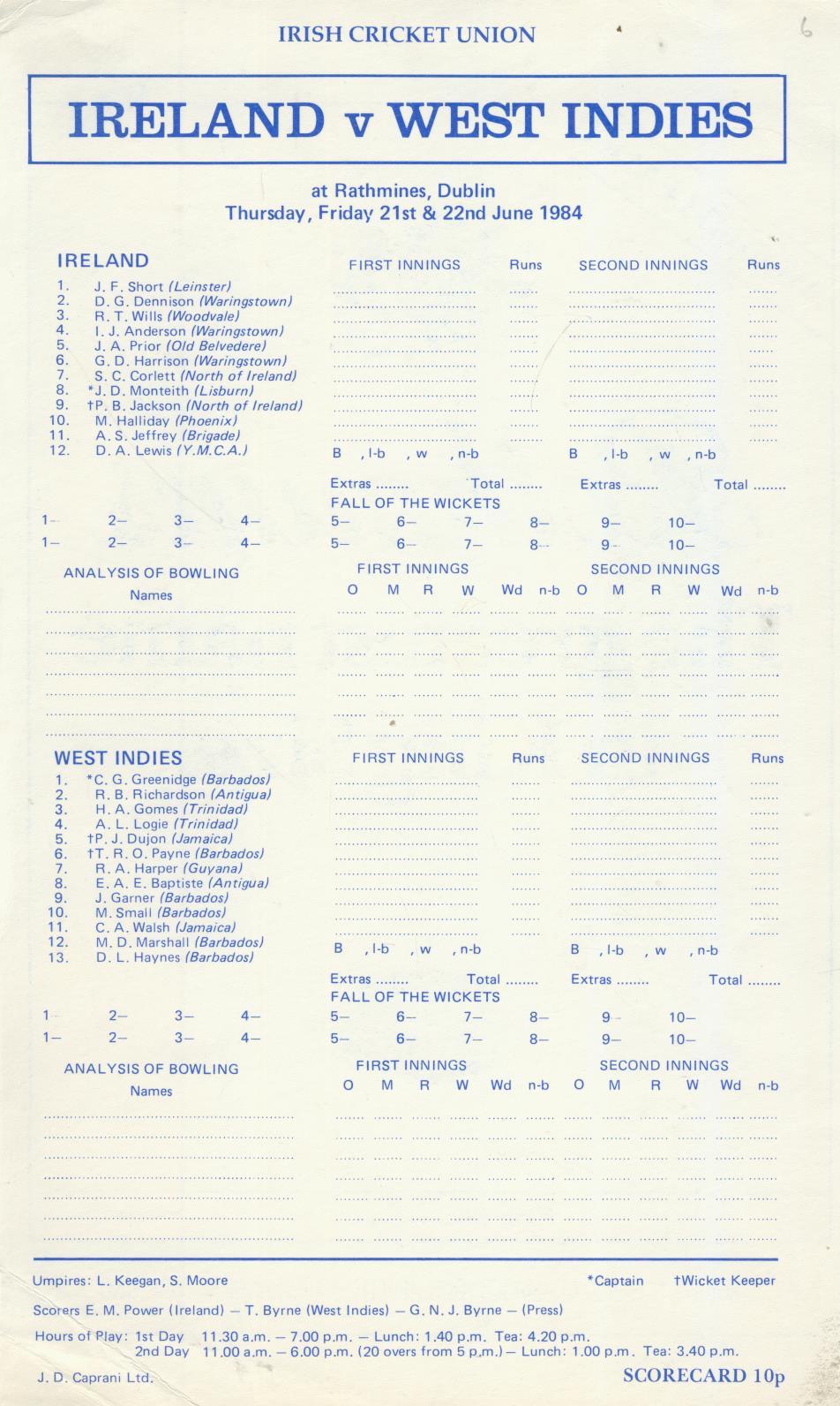 england west indies scorecard