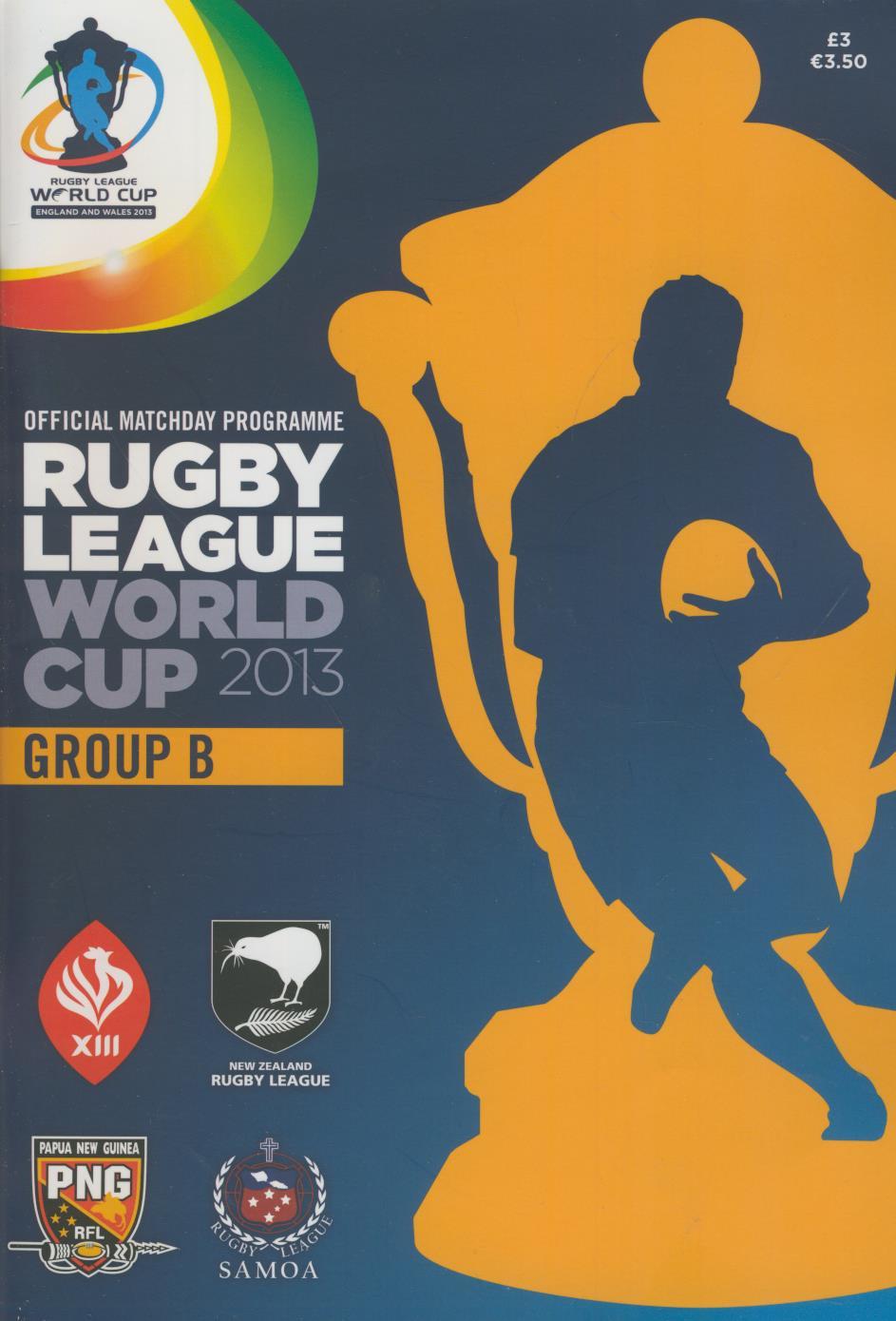 RUGBY LEAGUE WORLD CUP 2013 (GROUP B) PROGRAMME: Sportspages.com