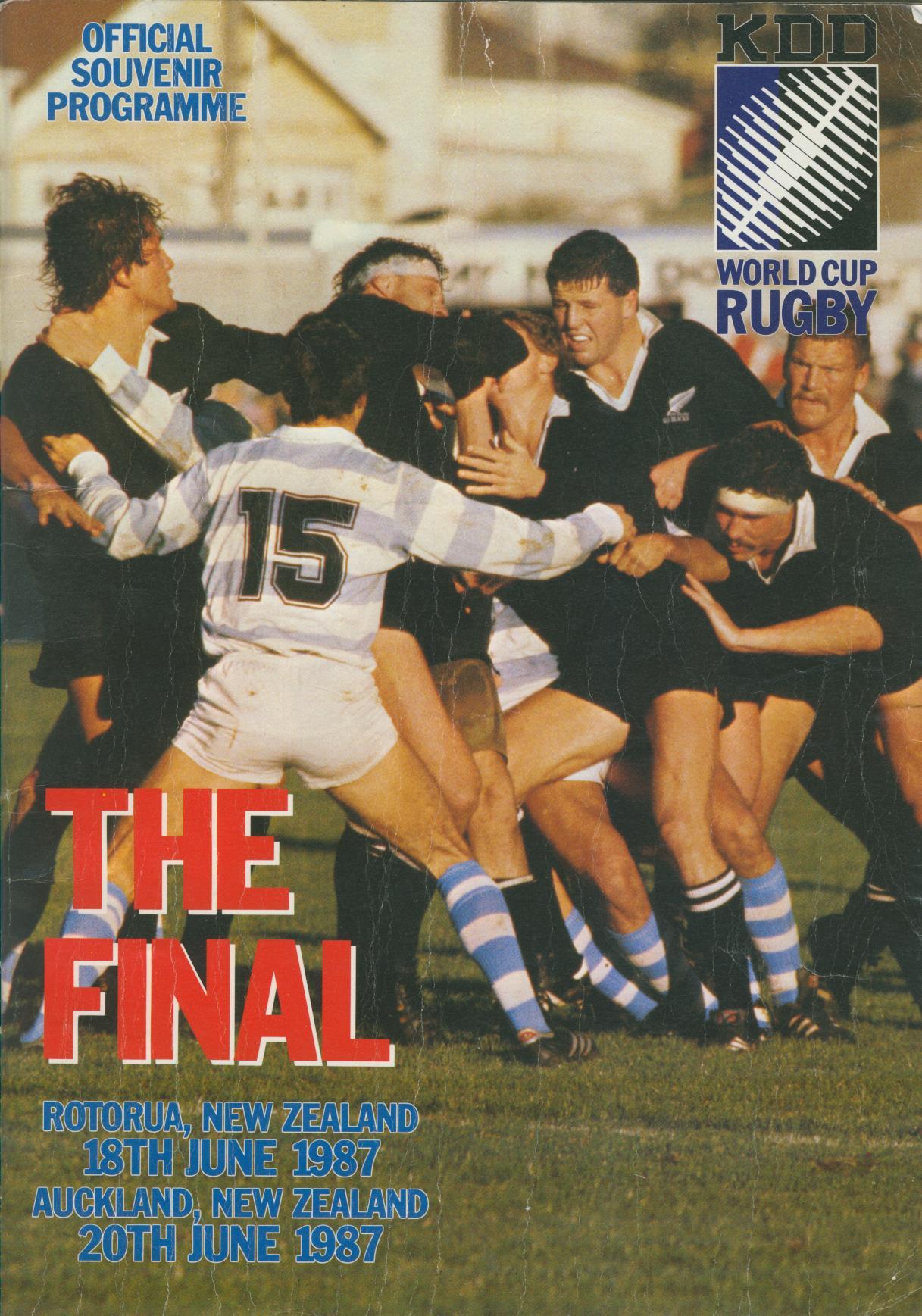 RUGBY WORLD CUP 1987 FINAL PROGRAMME - Rugby World Cup Programmes ...