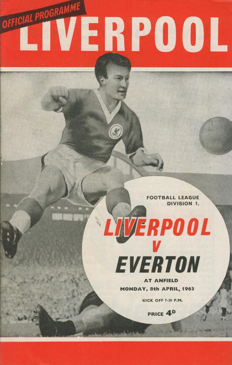 LIVERPOOL V EVERTON 196263 FOOTBALL PROGRAMME  Liverpool Football