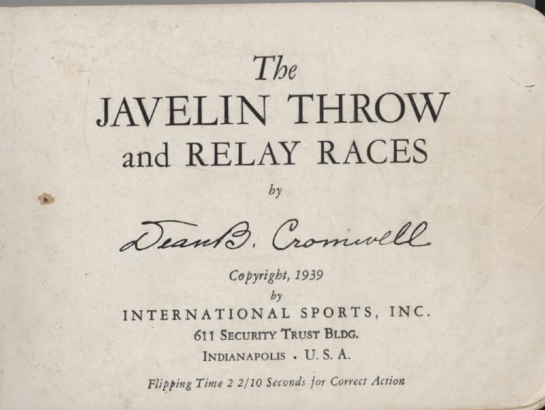 THE JAVELIN THROW AND RELAY RACES General Athletics Books